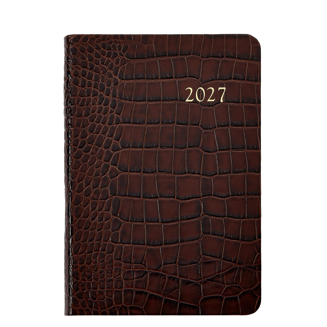 Graphic Image 2027 Planner - Embossed Croc Leather A5