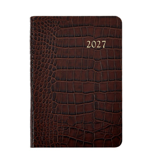 Graphic Image 2027 Planner - Embossed Croc Leather A5