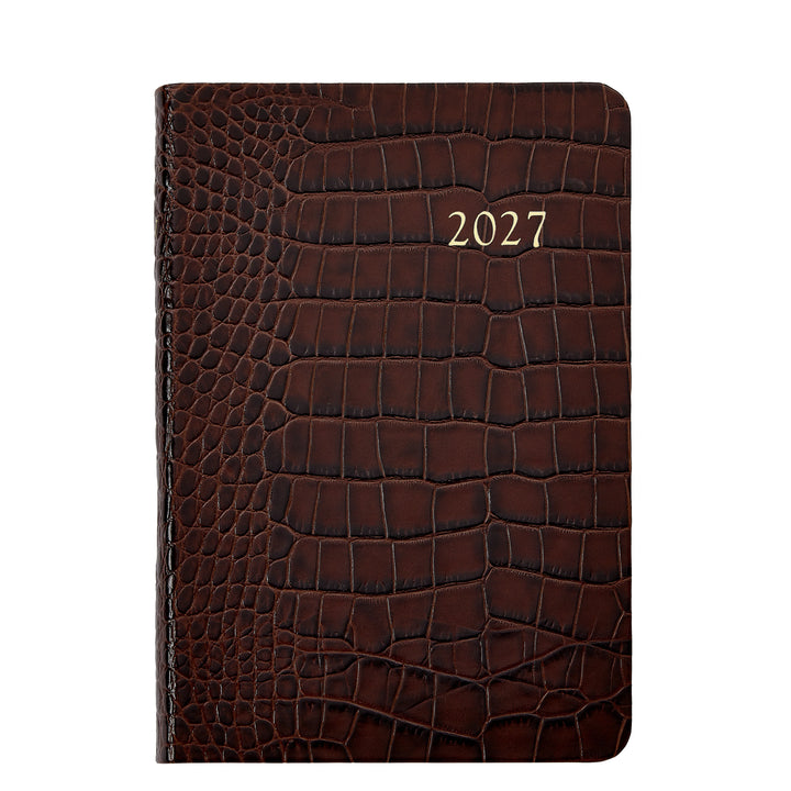 Graphic Image 2027 Planner - Embossed Croc Leather A5