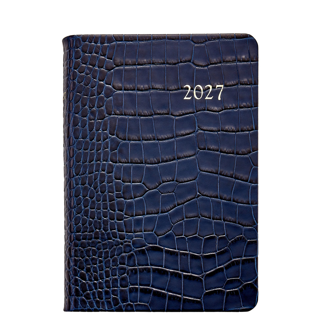 Graphic Image 2027 Planner - Embossed Croc Leather A5