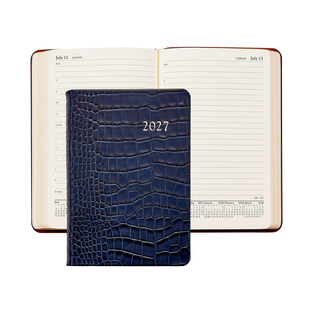 Graphic Image 2027 Planner - Embossed Croc Leather A5