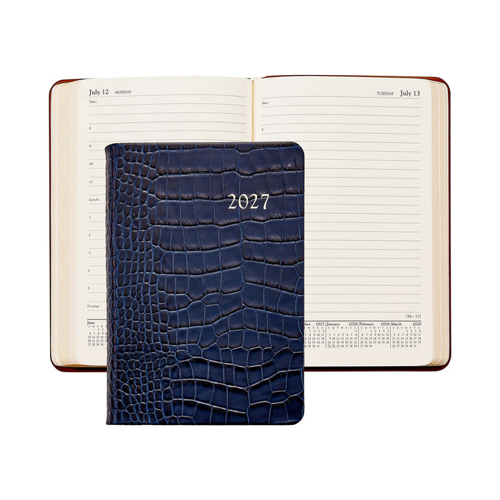 Graphic Image 2027 Planner - Embossed Croc Leather A5