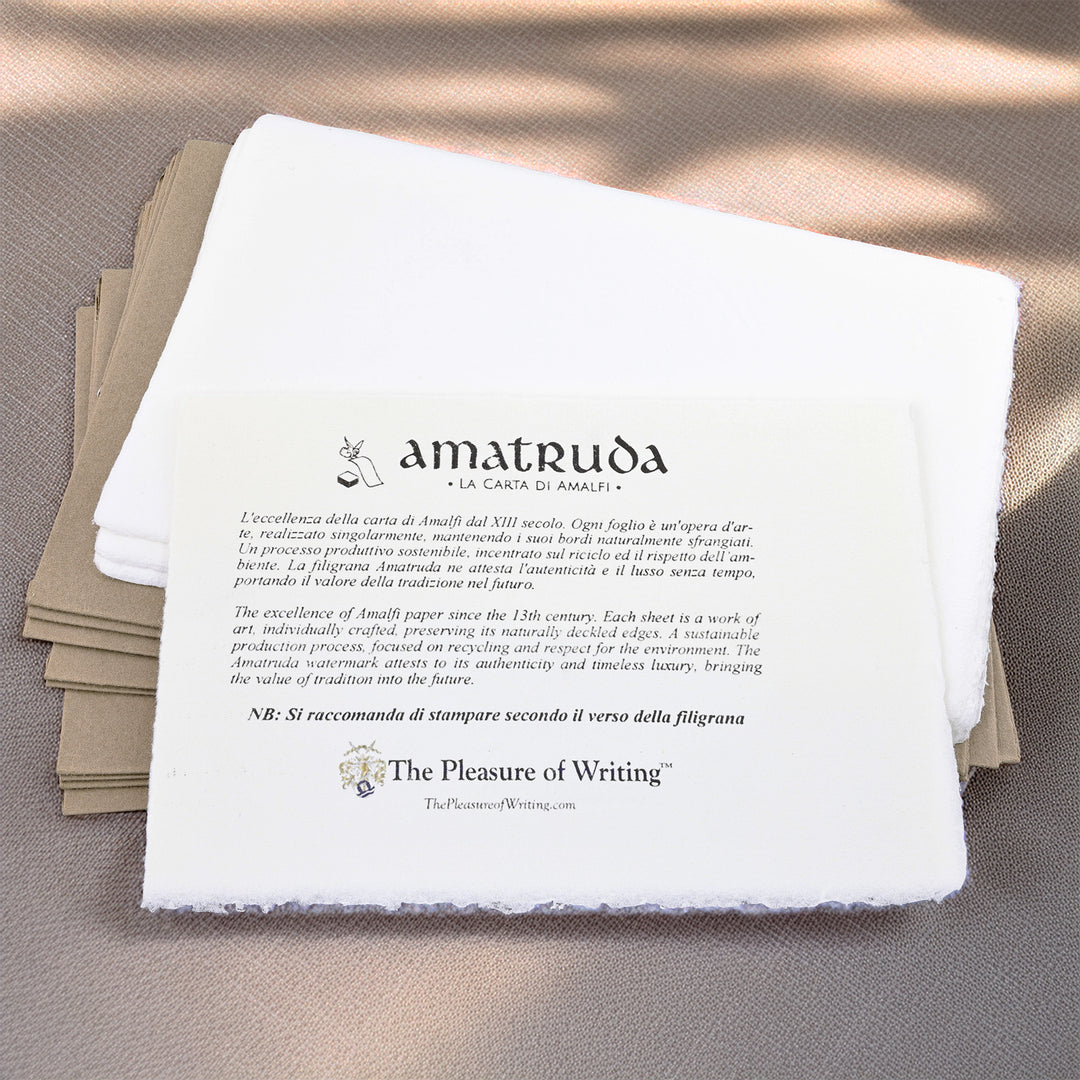Amalfi Paper Flat Note Card and Envelope Set (10ct.) | AMATRUDA ITALY