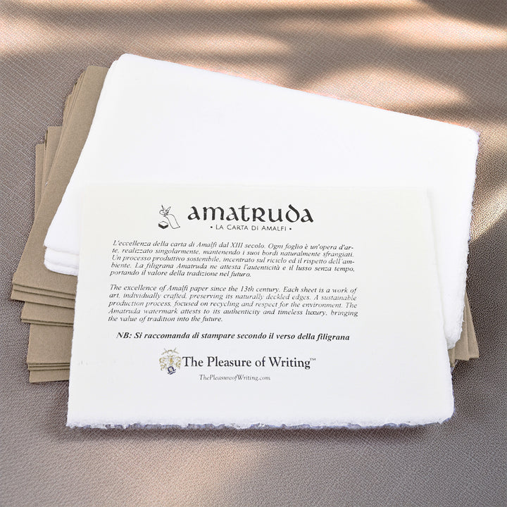 Amalfi Paper Flat Note Card and Envelope Set (10ct.) | AMATRUDA ITALY