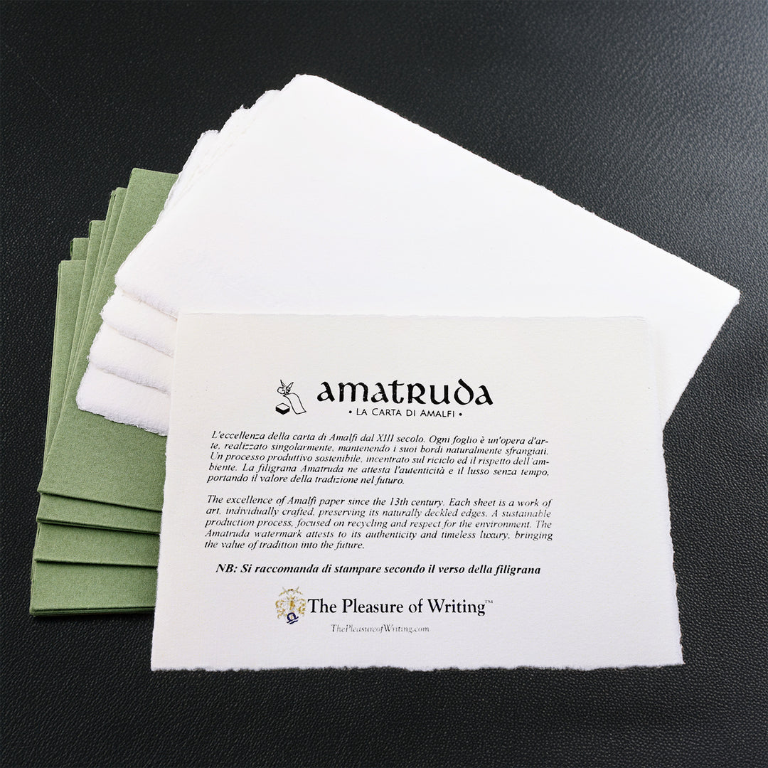 Amalfi Paper Flat Note Card and Envelope Set (10ct.) | AMATRUDA ITALY