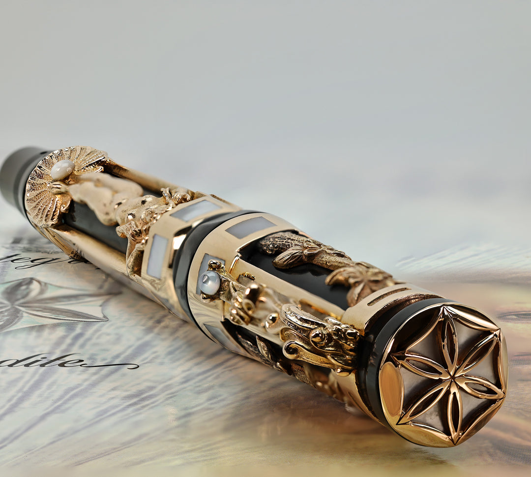 Montegrappa Limited Edition Aphrodite Fountain Pen in solid gold