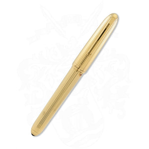 Cartier Vertical Godron Gold Pin Stripes Fountain Pen