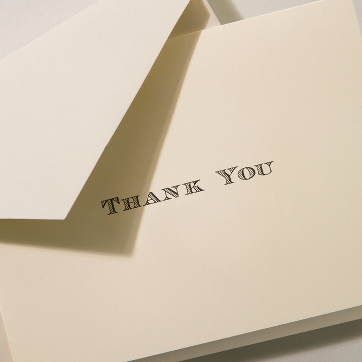 Crane Black Thank You Note Cards &amp; Envelopes