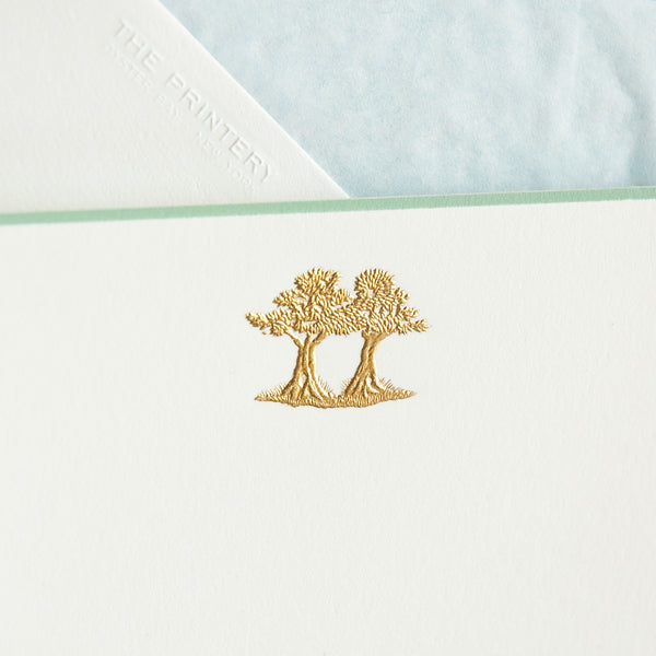 The Printery Engraved Cards -  Double Tree Note Card &amp; Envelopes (10ct.)