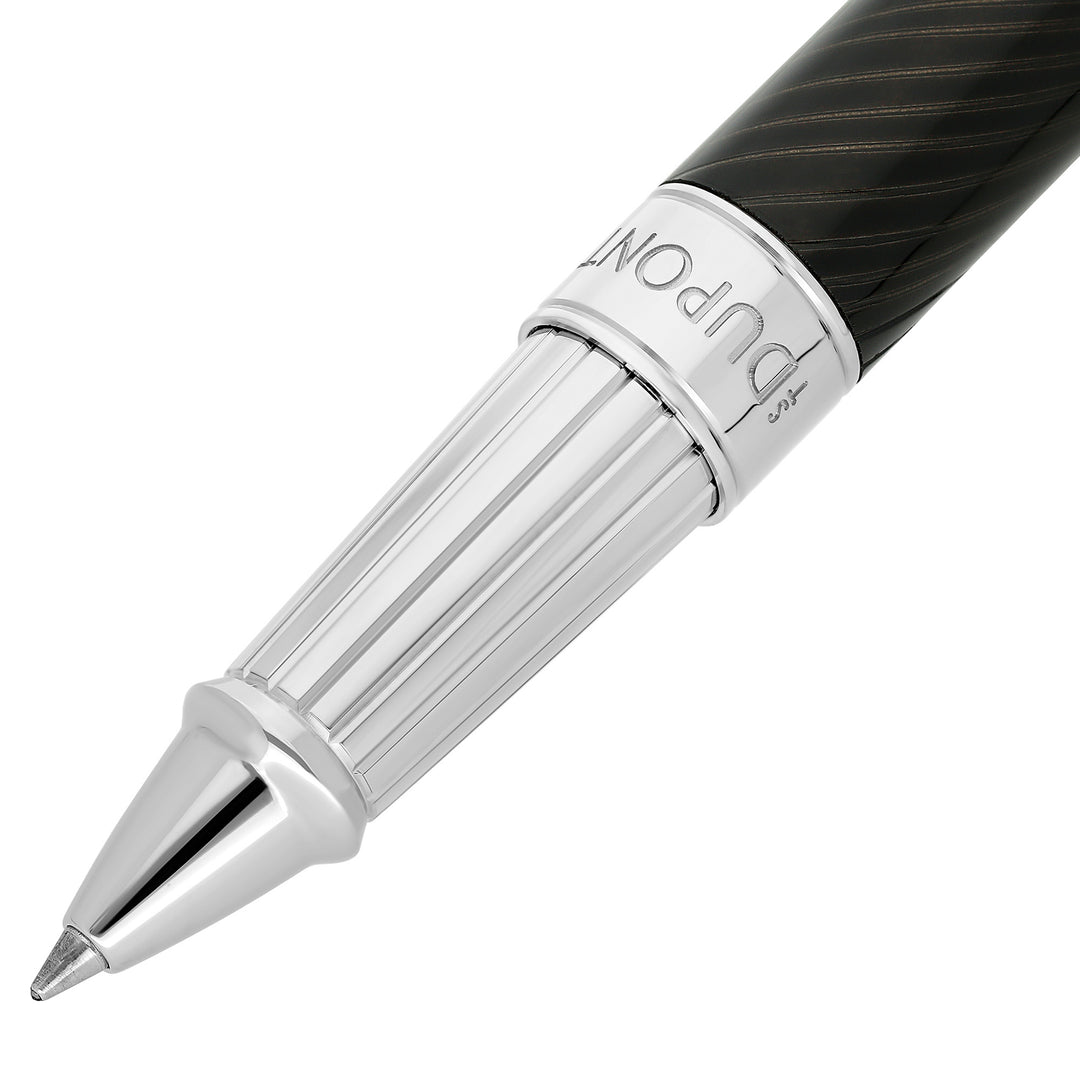 S.T. Dupont Line D Eternity Large Mane Guilloche Black and Palladium Rollerball