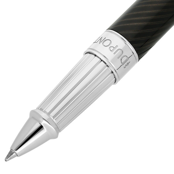 S.T. Dupont Line D Eternity Large Mane Guilloche Black and Palladium Rollerball