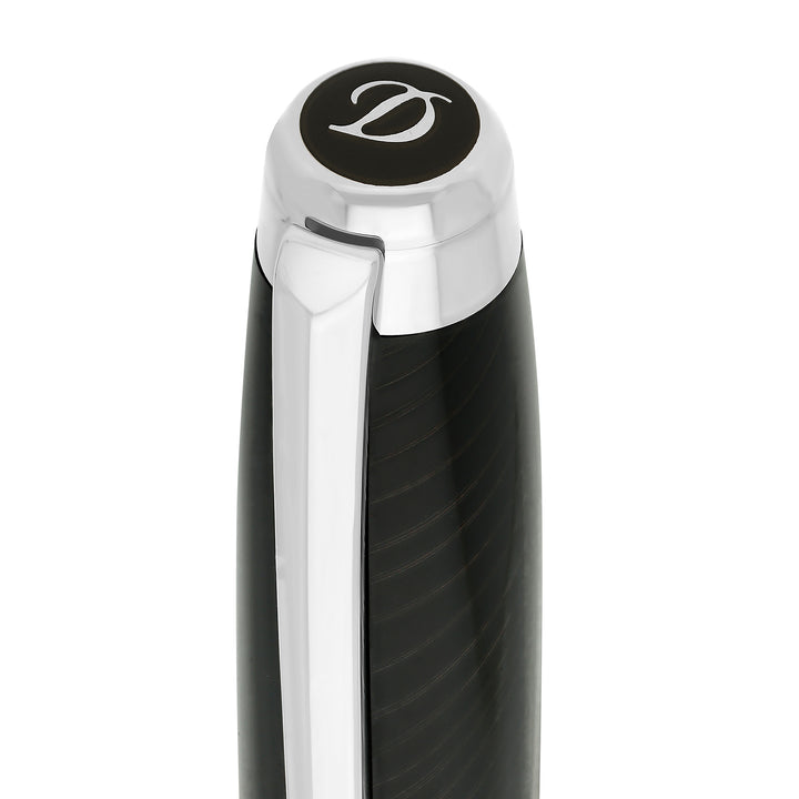 S.T. Dupont Line D Eternity Large Mane Guilloche Black and Palladium Rollerball
