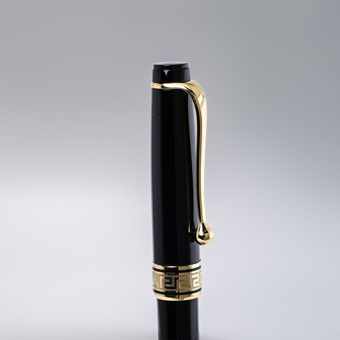 Aurora Optima Black With Gold Trim Ballpoint