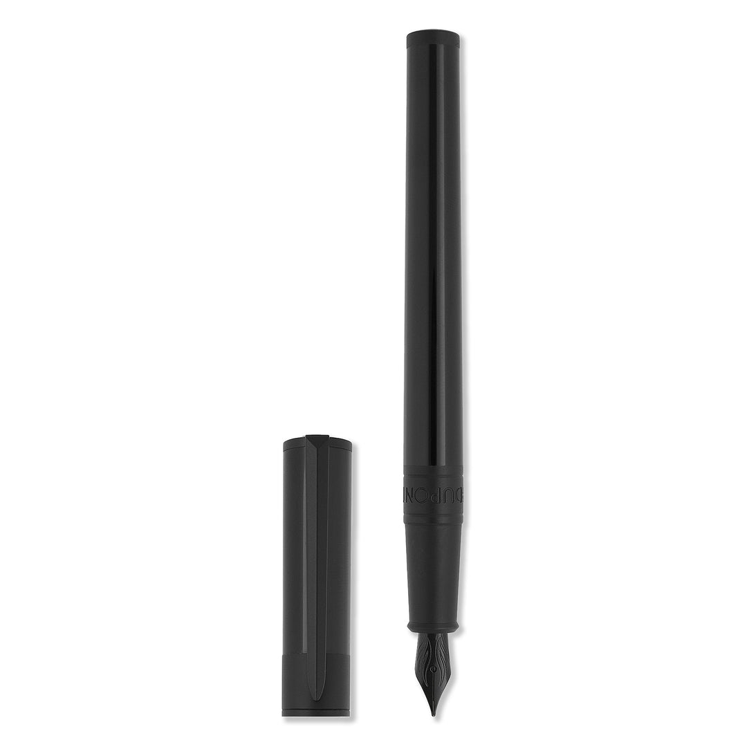S.T. Dupont Initial Fountain Pen Black And Black Matte
