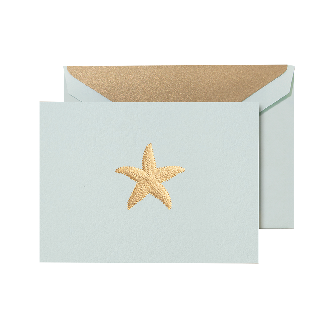 Crane 3 13/16" x 5 3/16" Cards &amp; Envelopes 10pk - Starfish