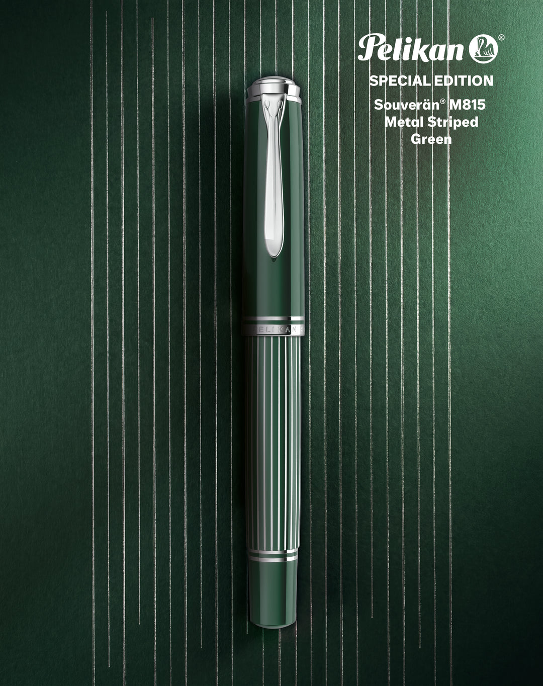 Pelikan Souverän M815 Metal Striped Green