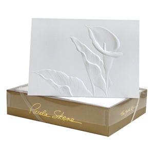 Paula Skene Calla Lily Blind Embossed Blank Card
