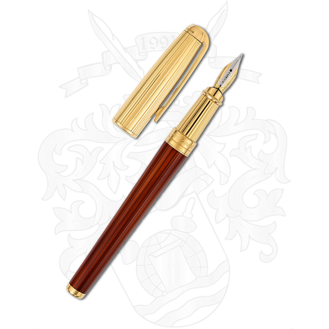 S.T. Dupont Olympio Amber Chairman LE Fountain Pen