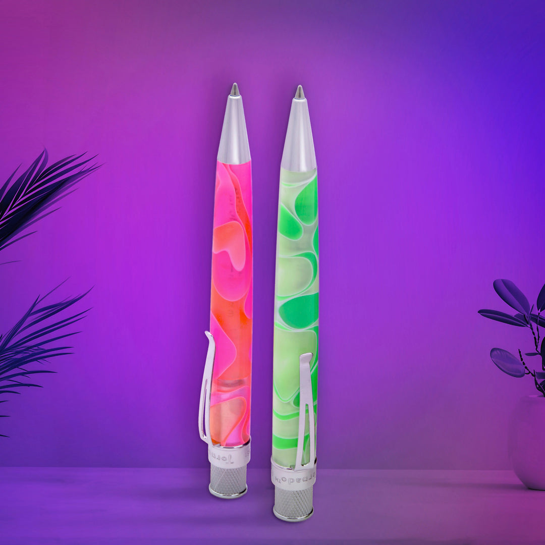 Retro 51 Cosmic Swirl Green &amp; White - Rollerball