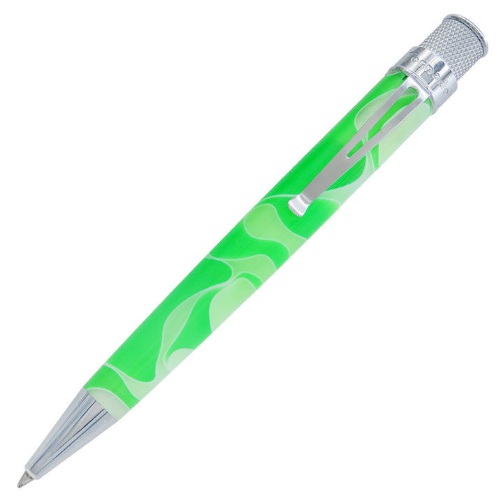 Retro 51 Cosmic Swirl Green &amp; White - Rollerball