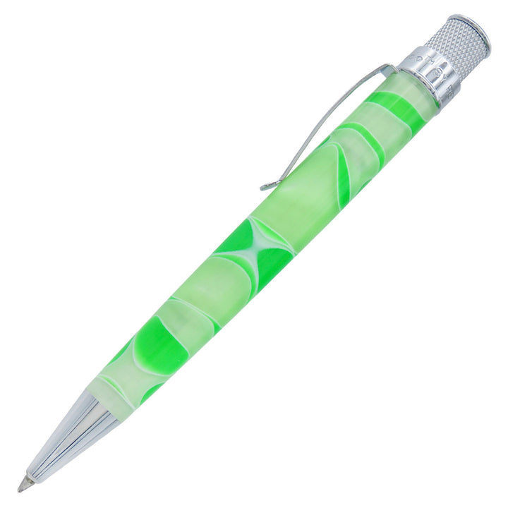 Retro 51 Cosmic Swirl Green &amp; White - Rollerball