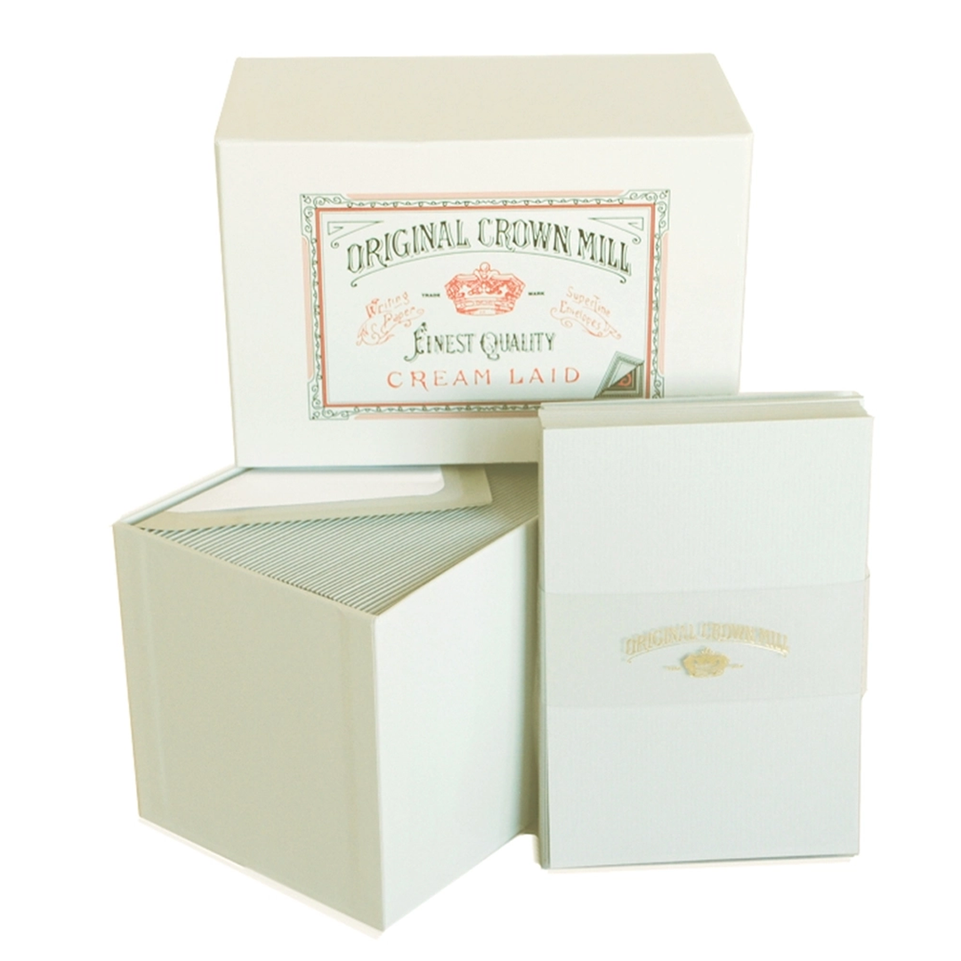 Classic Laid Note Card Presentation Boxes | Original Crown Mill