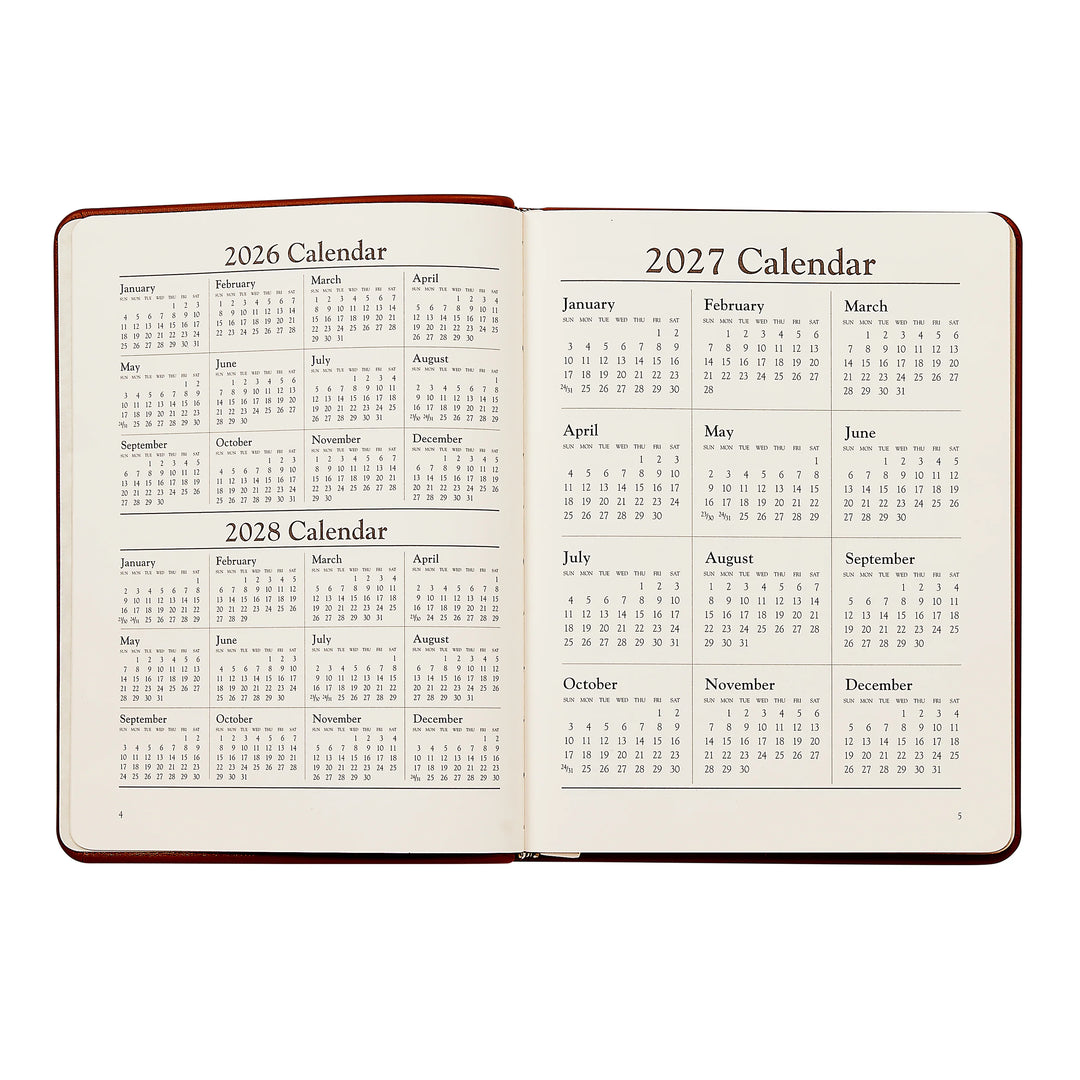 Graphic Image 2027 Planner - Embossed Croc Leather A5
