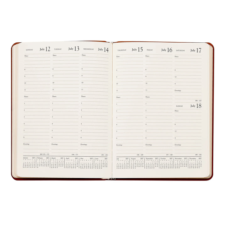 Graphic Image 2027 Planner - Embossed Croc Leather A5