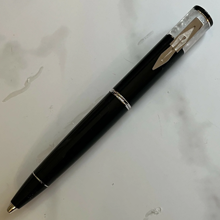 Delta Icon White/Black Ballpoint Pen