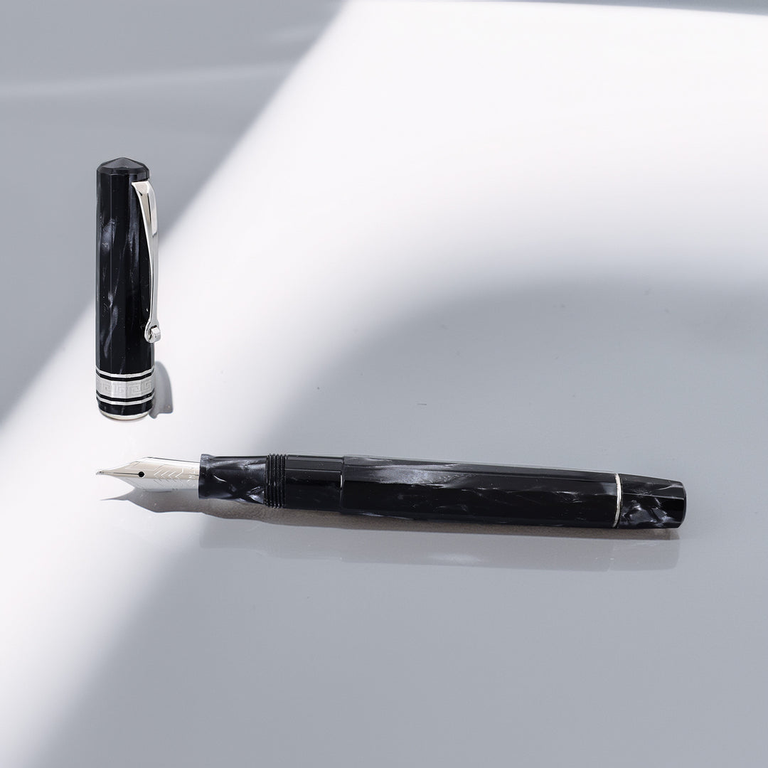 OMAS Dama 555F Pearl Grey Celluloid with HT