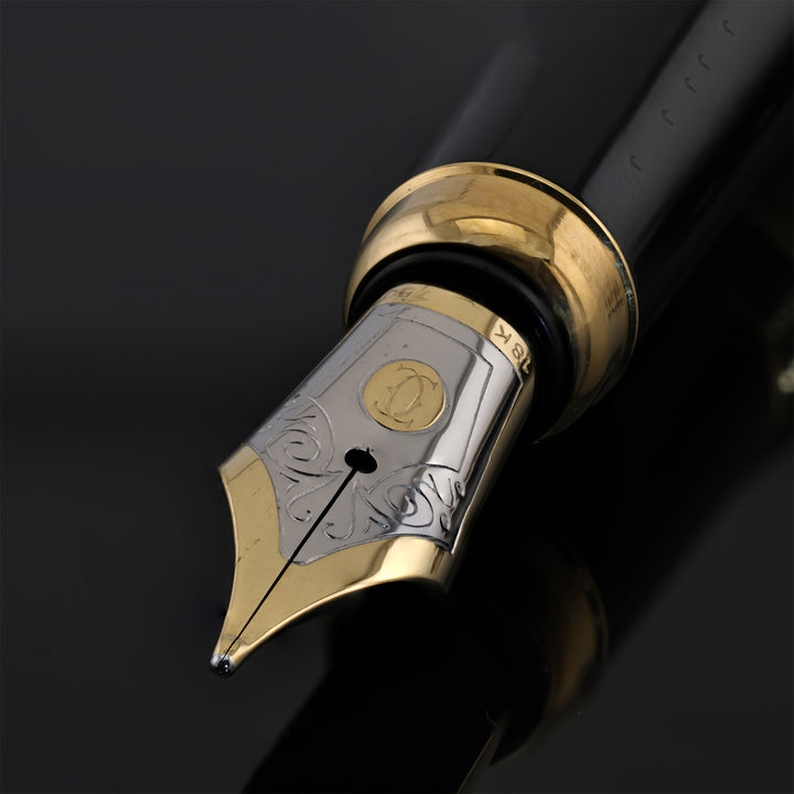 Cartier dandy Black Lacquer Gold Foils LE Fountain Pen