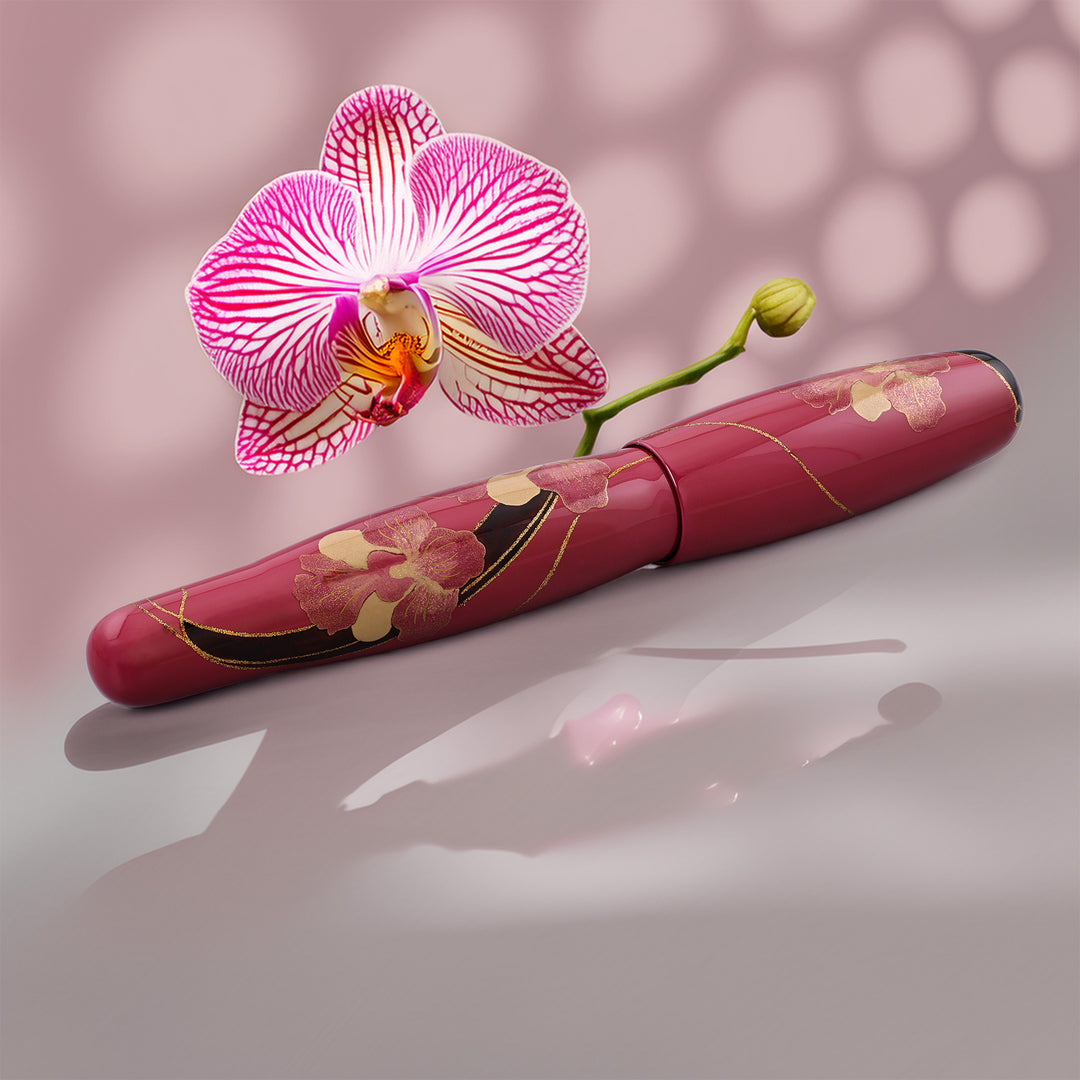 Danitrio Orchid Maki-E on Hyotan Limited Edition Fountain Pen