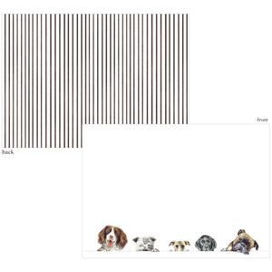 Doggies Correspondence Card 6.125"x4.875" (12 Flat cards and envelopes)