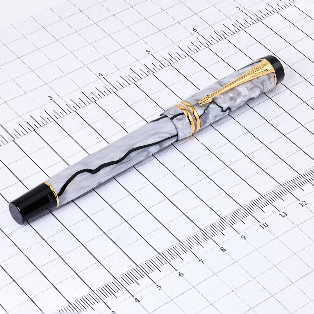 Parker Duofold Pearl And Black Fountain Pen