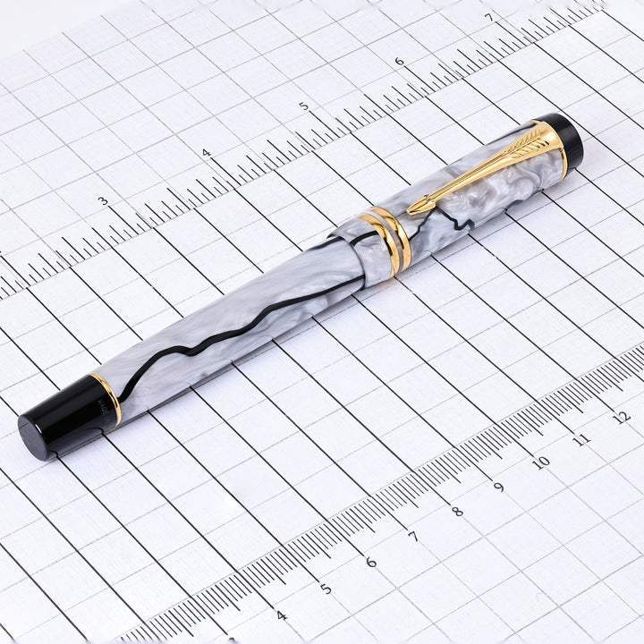 Parker Duofold Pearl And Black Fountain Pen