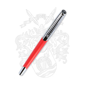 S.T. Dupont Défi Millenium Fountain Pen - Silver & Matte Red