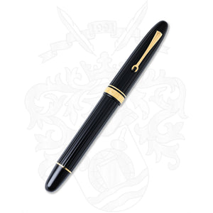 Omas Ogiva Guilloche Black W/Gold Trim Fountain Pen