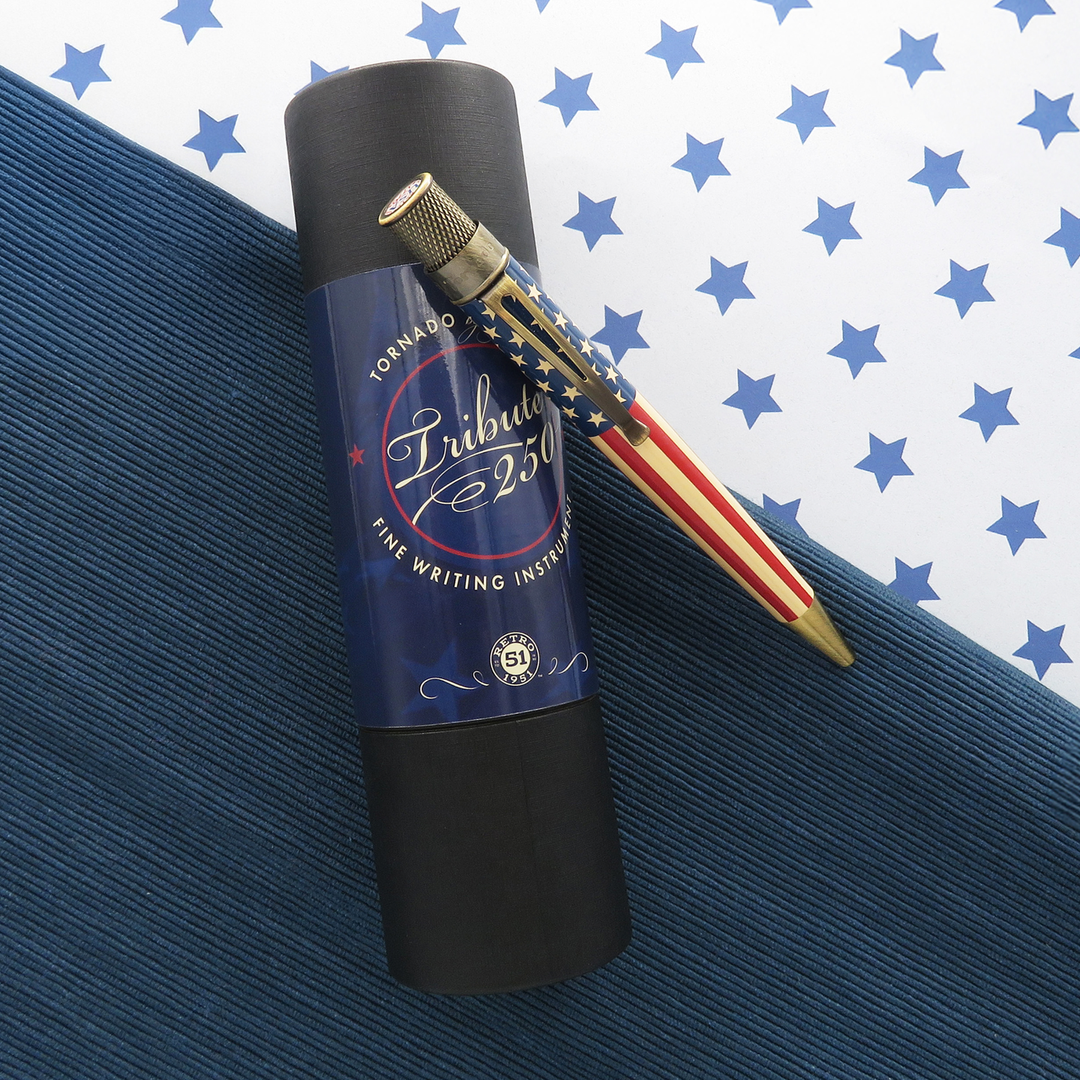 Retro 51 Tornado Vintage Metalsmith Tribute 250 Flag - Rollerball