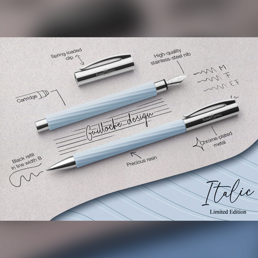 Faber-Castell Ambition Italic Ice Blue - Ballpoint Pen