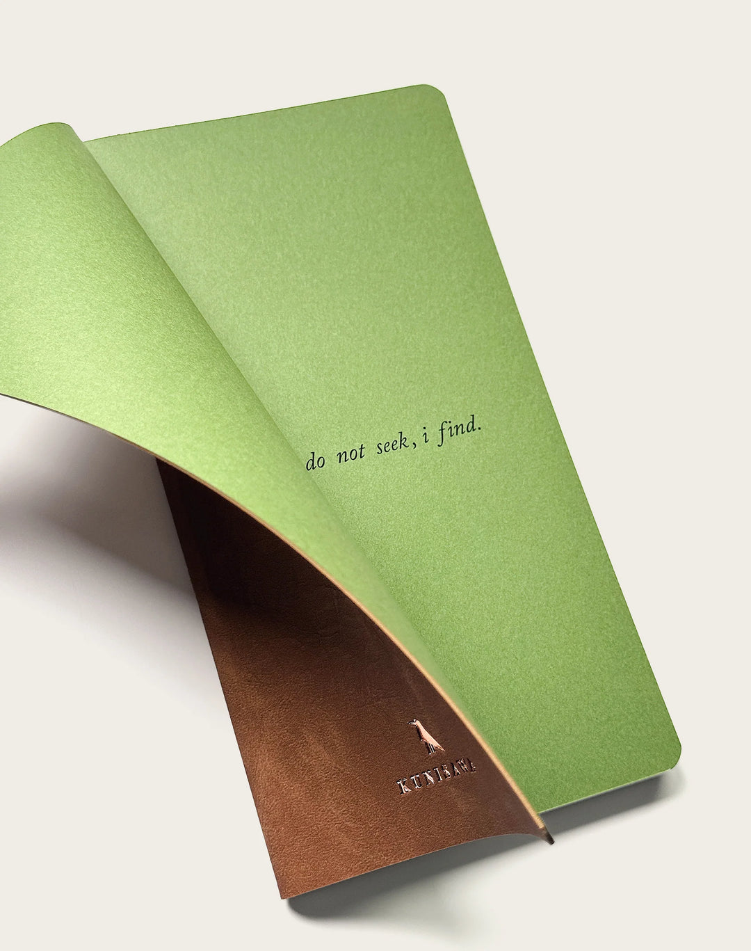 Premium Japanese Flexible Grid Leather Notebook- Camel | KUNISAWA JAPAN