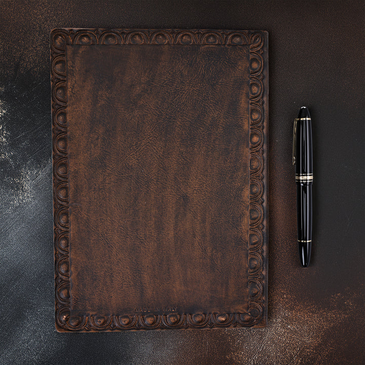 Fleur-de-lys Italian Leather Journal