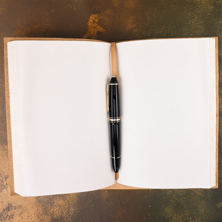 Fleur-de-Lys Brown Leather Journal | Fiorentina Italy