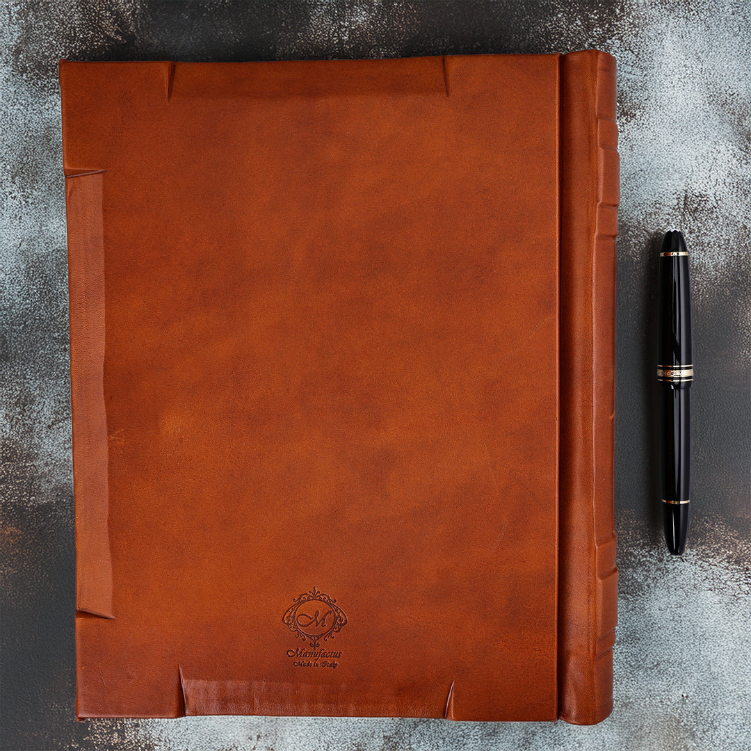 Villaggio Cognac Italian Leather Photo Album | Fiorentina Italy