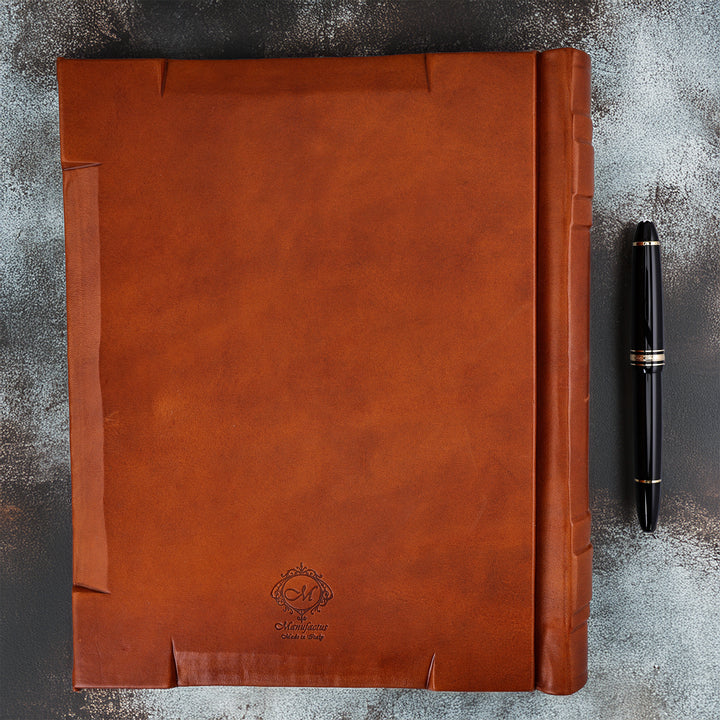 Villaggio Cognac Italian Leather Photo Album | Fiorentina Italy