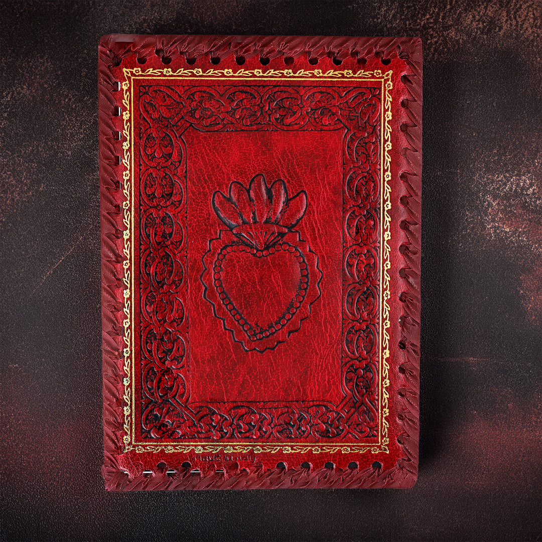 Iconic Heart Red Leather Refillable Journal – 5" x 7" | Fiorentina Italy