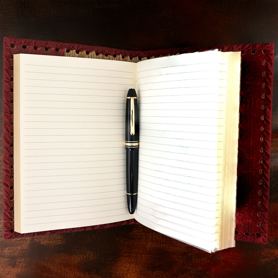 Iconic Heart Red Leather Refillable Journal – 5" x 7" | Fiorentina Italy
