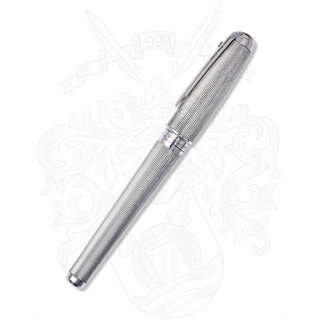 S.T Dupont XL Olympio Silver Plated Barley Grain Fountain Pen