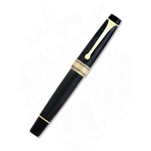 Aurora Optima Black Resin w/ Gold Trim Fountain Pen