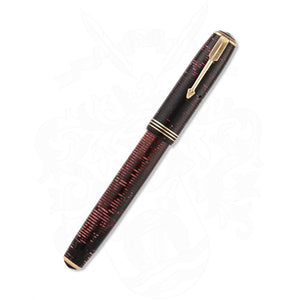 Parker Vacumatic Burgundy Stripe Oversize Fountain Pen