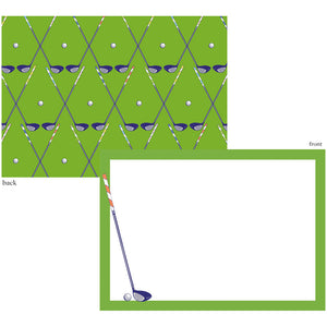 Golf Club Correspondence Card 6.125"x4.87" (12 Flat Cards & Envelopes)